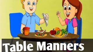 Good Manners Manners at the table Manners for kids  Table Manners [upl. by Nodlehs]