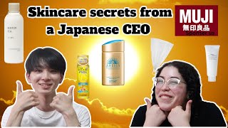 Skincare interview with a Japanese CEO  Combo skinMens cosmetics [upl. by Lock]