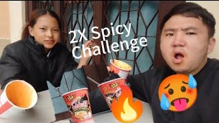 Samyang 2X Spicy Challenge 🥵 [upl. by Deadman]