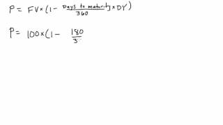 Treasury Bill  Discount Yield  Example 1 [upl. by Morgun208]