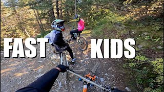 Mountain Biking Kids are SPEED DEMONS [upl. by Massie]