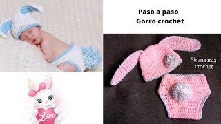 🤩😍gorro para bebe tejido paso a paso [upl. by Nae]