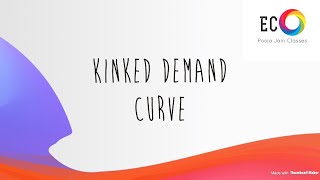 Kinked demand curve and discontinuity in MR curve [upl. by Long]