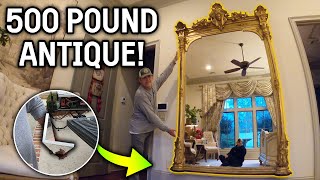 How We Hung this 500lb Antique Mirror Architectural Angle Method [upl. by Dare175]