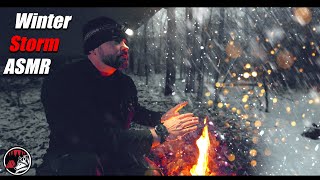 Multiday Winter Storm Camping in Snow with No Tent  ASMR Relaxing Adventure [upl. by Byler]