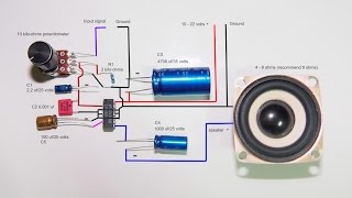 25 watts amplifier LM380n wiring diagram [upl. by Nylad333]