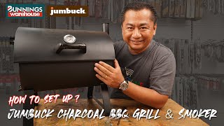 How to set up Jumbuck Gens10 Charcoal BBQ Grill amp Smoker  Bunnings Warehouse [upl. by Siegel740]