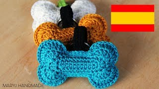 Hueso tejido a crochet  amigurumi  aplicacion  MARYJ HANDMADE [upl. by Yatnahs]