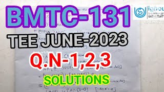 Bmtc 131 previous years question answer June 2023 Q N 1 2 amp3calculusMATH SOLUTIONS for all [upl. by Latihs]