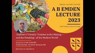 A B Emden Lecture 2023 with Professor David Armitage [upl. by Craig]