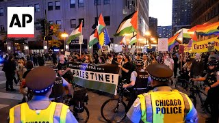 Thousands march in protest ahead of the DNC in Chicago [upl. by Rema]