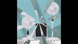 Solar Fan Rechargeable fan 736hrs working time [upl. by Ahsii]