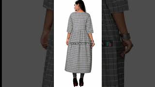 Womens Casual Front Slit Striped Cotton Kurta fashion kurta amazon [upl. by Adnilasor]