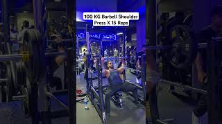 100 KG Barbell Sholder Press For 15 Reps [upl. by Shotton573]