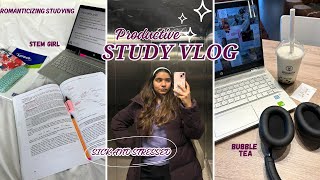 STUDY VLOG  Romanticizing studying📚 productive weekend pulling an allnighter WUR🧋 [upl. by Nereen53]