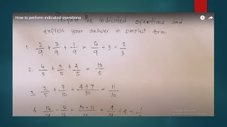 How to perform indicated operations [upl. by Noyar]