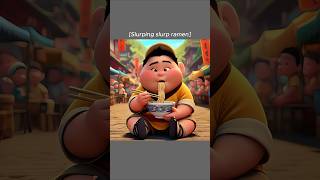 Russell Eats Special Delicious Ramen Noodles🍜😋 Ai Edition shorts funny memes [upl. by Enytnoel]