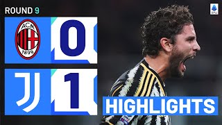 MILANJUVENTUS 01  HIGHLIGHTS  Locatelli edges 10man Milan  Serie A 202324 [upl. by Arodnahs634]