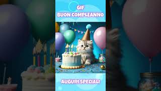 AUGURI SPECIALI BUON COMPLEANNO Teneri e divertenti cuccioli auguri gif compleanno cuccioli [upl. by Elman693]