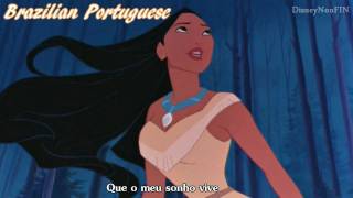 Pocahontas  Just Around The Riverbend  One Line Multilanguage HD [upl. by Kennith100]