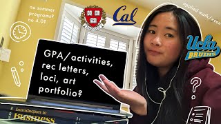 How I got into Harvard UCLA and UC Berkeley  Stats ECs Tips [upl. by Uhsoj]