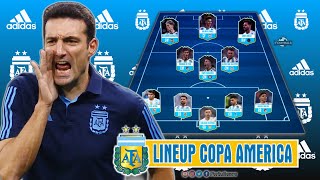 ARGENTINA PREDICTED LINEUP COPA AMERICA 2024 🔵 GARNACHO ⚪MESSI 🔵 ALVAREZ TRIO [upl. by Licht374]