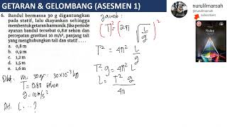 GETARAN amp GELOMBANG asesmen 1 no 6 K MERDEKA kls 11 fase F [upl. by Dolhenty]