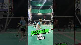 Backhand Jump Smash CapCut badminton clubbadminton backhandsmash [upl. by Towers127]