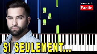 Kendji Girac  Si seulement  Piano Cover Tutorial  Paroles Karaoké 🎤 [upl. by Guadalupe]