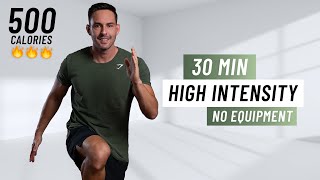 30 MIN FULL BODY CARDIO HIIT  Intense Fat Burning Workout No Equipment [upl. by Lombardo]