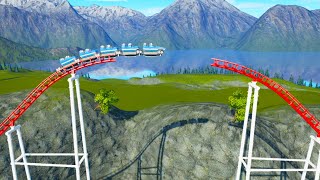 Mountain Jump Roller Coaster – Planet Coaster [upl. by Hanna]