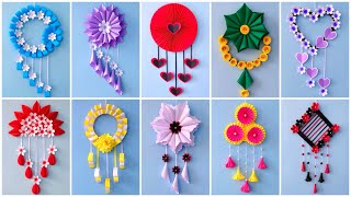 10 Unique Flower Wall Hanging  Quick Paper Craft For Home Decoration Easy Wall Mate DIY Wall Decor [upl. by Doughman]