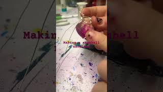 Making a seashell necklace 🐚 art sea seashell necklace 365 jewellery [upl. by Eahsat]