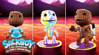 Sackboy A Big Adventure All Skins And Costume Pieces [upl. by Ardnaik7]