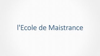 ÉCOLE DE MAISTRANCE Présentation [upl. by Nariko]