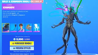 NEW Xenomorph Built in EMOTE Item Shop Fortnite Battle Royale [upl. by Nocam114]