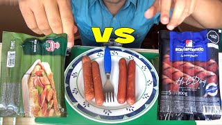 HOT DOG quotSAN FERNANDOquot VS quotBRAEDTquot  BATALLA de SALCHICHAS  MUKBANG [upl. by Eldoree]