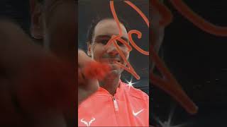 Día 6 Rafa Nadal firmando su victoria  MUTUA MADRID OPEN 2024 [upl. by Eelyak]