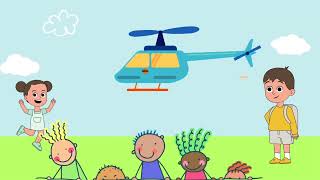 Helicopter Poem for kids  Flying Helicopter English Rhyme  Kids English Rhyme [upl. by Annaihs918]