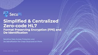 How to Deidentify Data on HL7 Using SecuPi With Zero Code Changes [upl. by Rida]