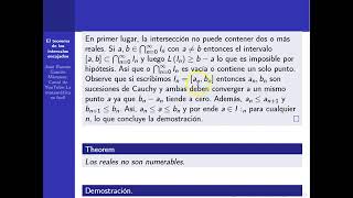 Grandes teoremas de la Matemática El Teorema de los Intervalos Encajados [upl. by Sivehc]