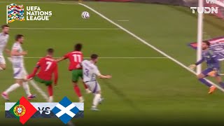 ¡El gol se le negó DOS VECES A CRISTIANO  Portugal 11 Escocia  UEFA Nations League 2024  TUDN [upl. by Anilatac999]