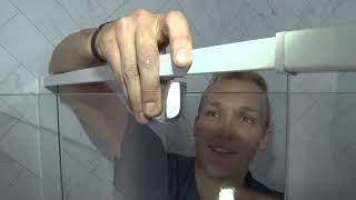 PIVOT SHOWER DOOR  installation [upl. by Zirtaeb]