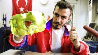 GERÇEK ALTINDAN YOUTUBE PLAKETİ YAPTIM 150000 TL TUTTU [upl. by Verlie]