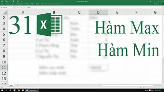 31 Hàm Max  hàm Min trong Excel  Hàm xác định giá trị lớn nhất nhỏ nhất [upl. by Ecirad]