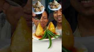 SAMOSA EATING CHALLENGE WITH MY MOTHER indianfood indianmukbangshow eatingshow [upl. by Glenn404]