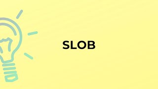 What is the meaning of the word SLOB [upl. by Limber]