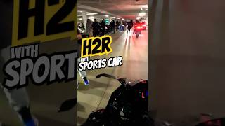 kawasaki ninja h2r with supra lamborghini sports car shorts video viral arf attitude [upl. by Aerona]