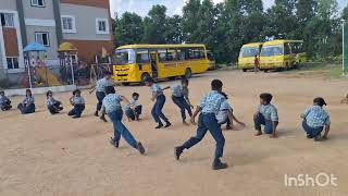 Khokho Game in Genius high school CBSE Bhongir PET krishna sir [upl. by Gearalt]