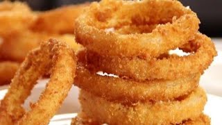 Homemade Onion Rings  Super Crispy Easy and Delicious [upl. by Kakalina]